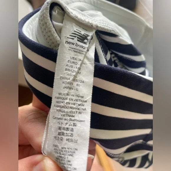 J.Crew x New Balance Striped Navy and White Leggings - Picture 3 of 4